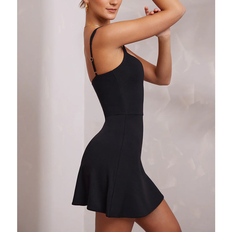 Super Chic Aesthetic Sling Backless Dress 