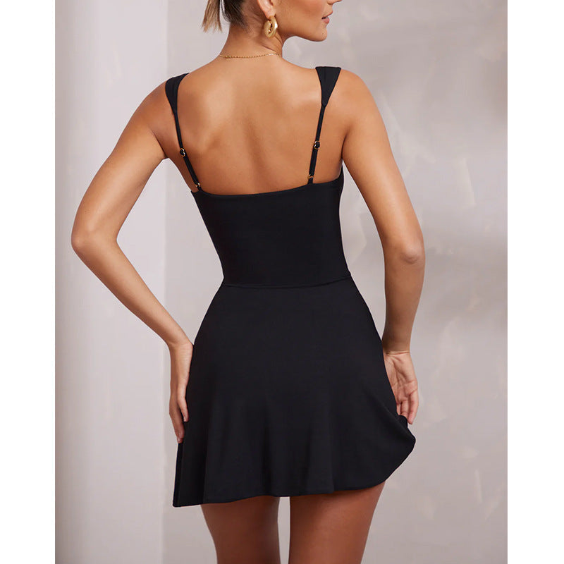 Super Chic Aesthetic Sling Backless Dress 