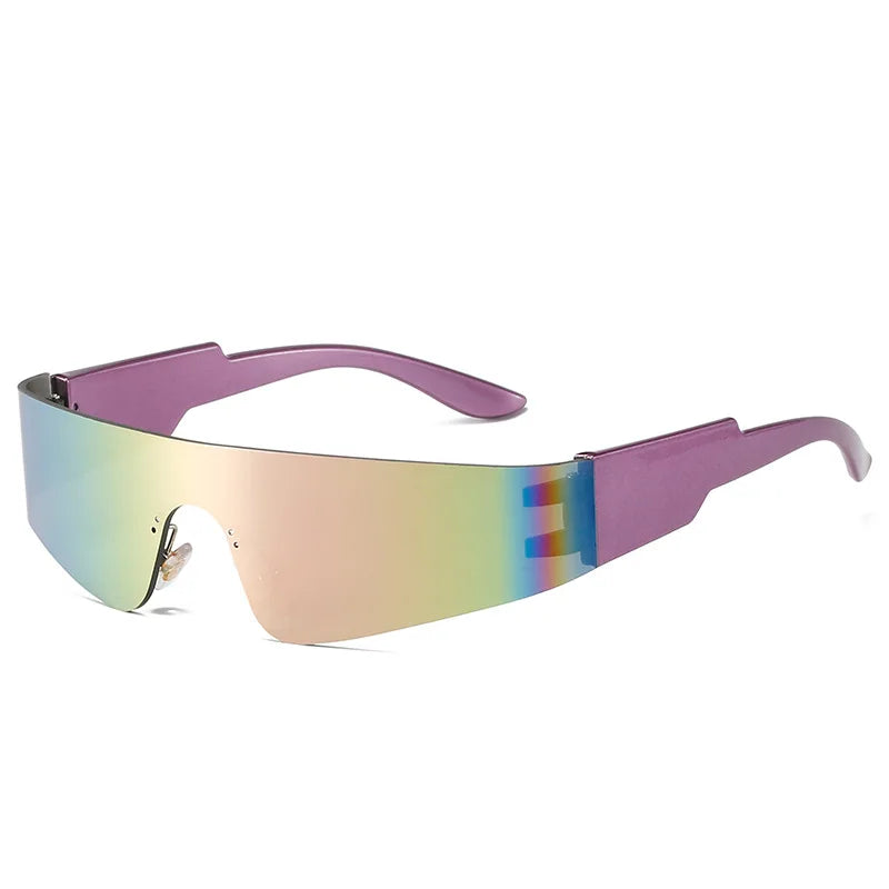 Super Chic Aesthetic Rimless Punk Multicolor/Multigender UV400 Sun Glasses